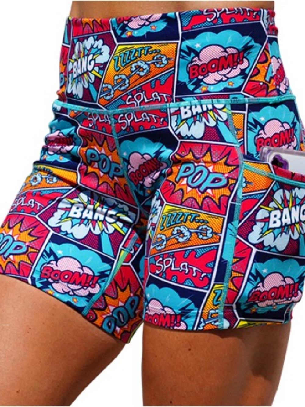NWOT CVG Constantly Varied Gear Knockout Print Women's Active Shorts 5” inseam